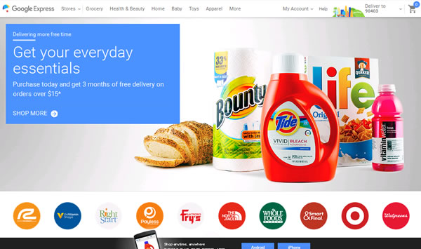 GoogleExpressも生鮮食料品の配達に参入。Amazonとのライバル関係が浮き彫りに。