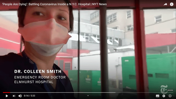 【動画 翻訳あり】NYの基幹病院、エルムハーストよりDr.スミスが医療崩壊している状況を伝える。#covid #newyork